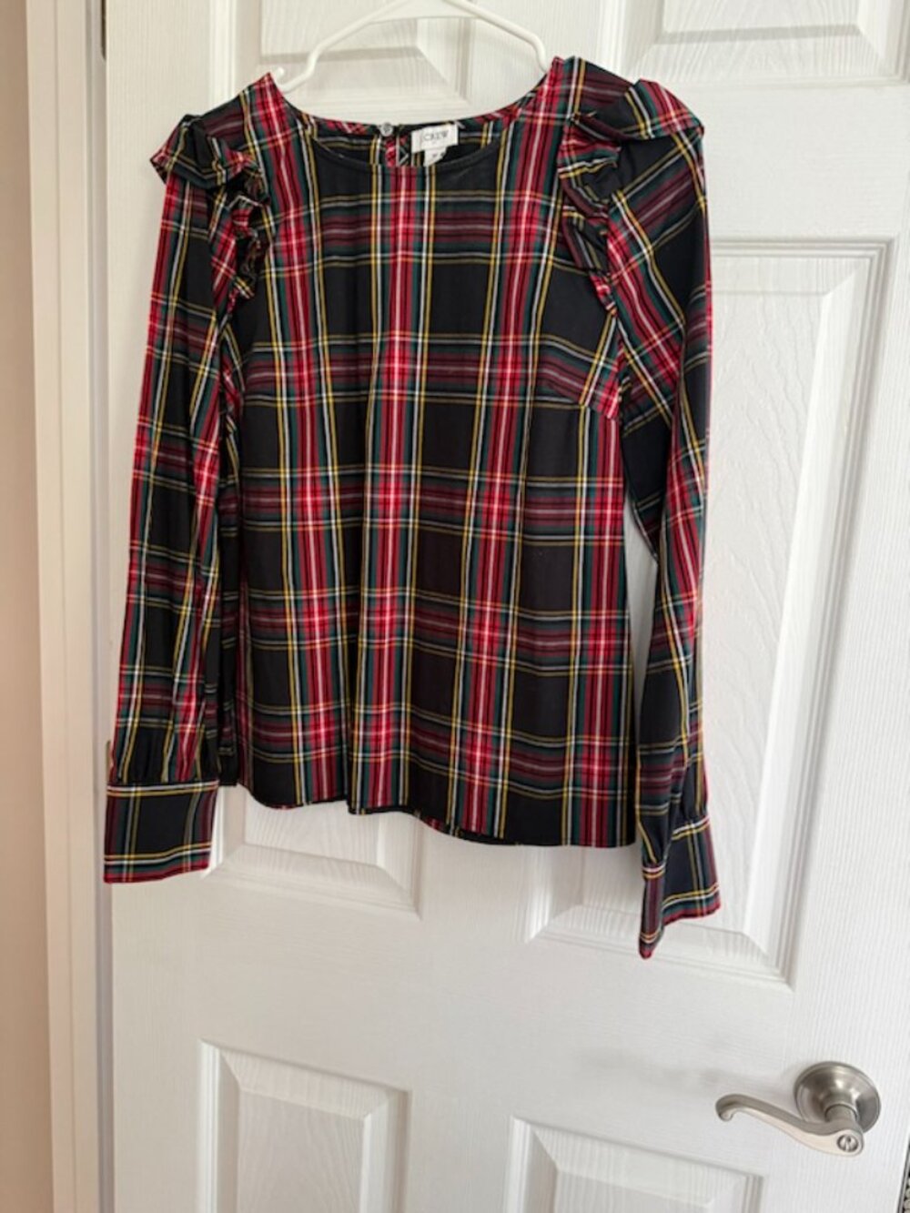 J Crew Womens plaid blouse M